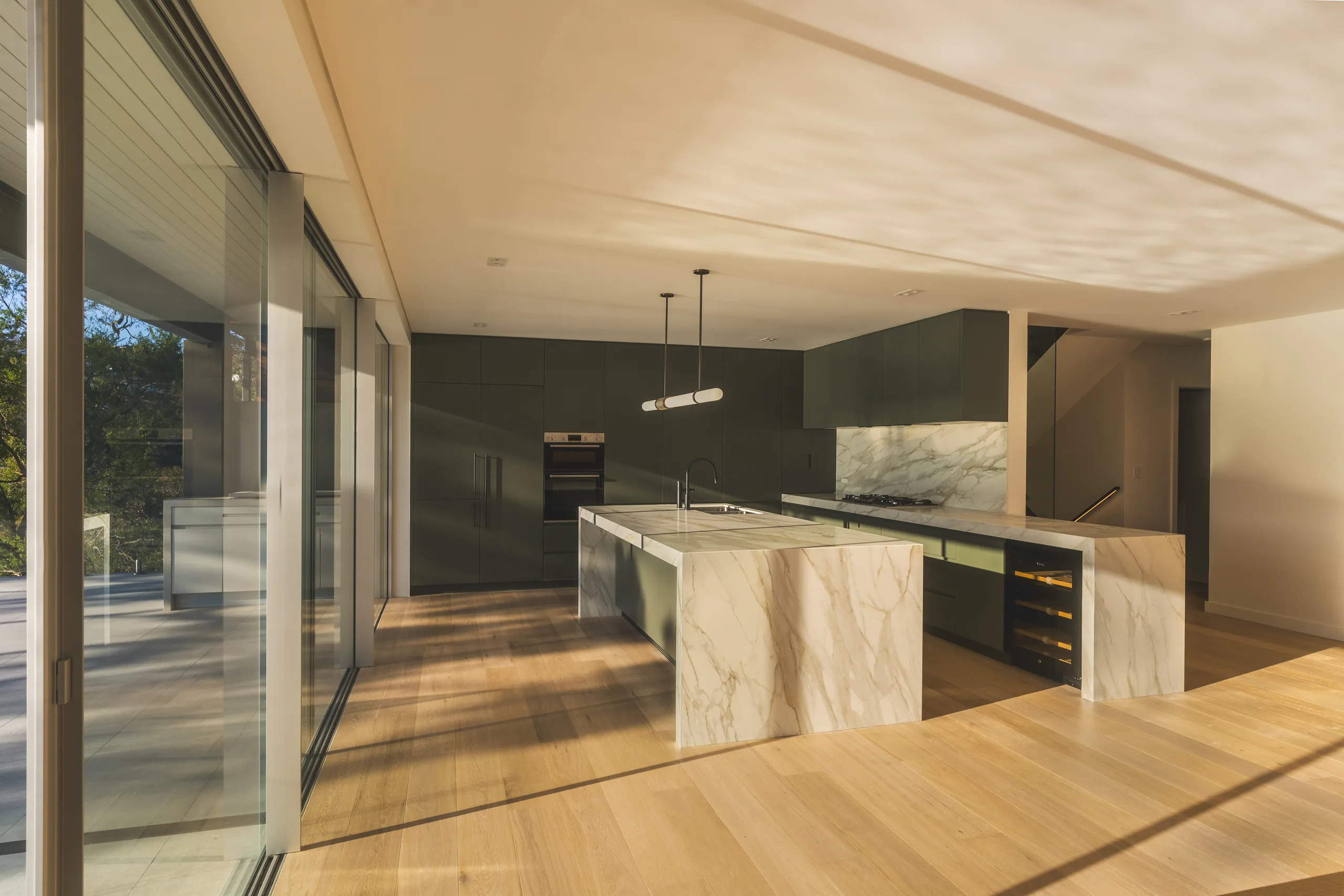 Calacatta marble kitchen — Seaforth Crescent