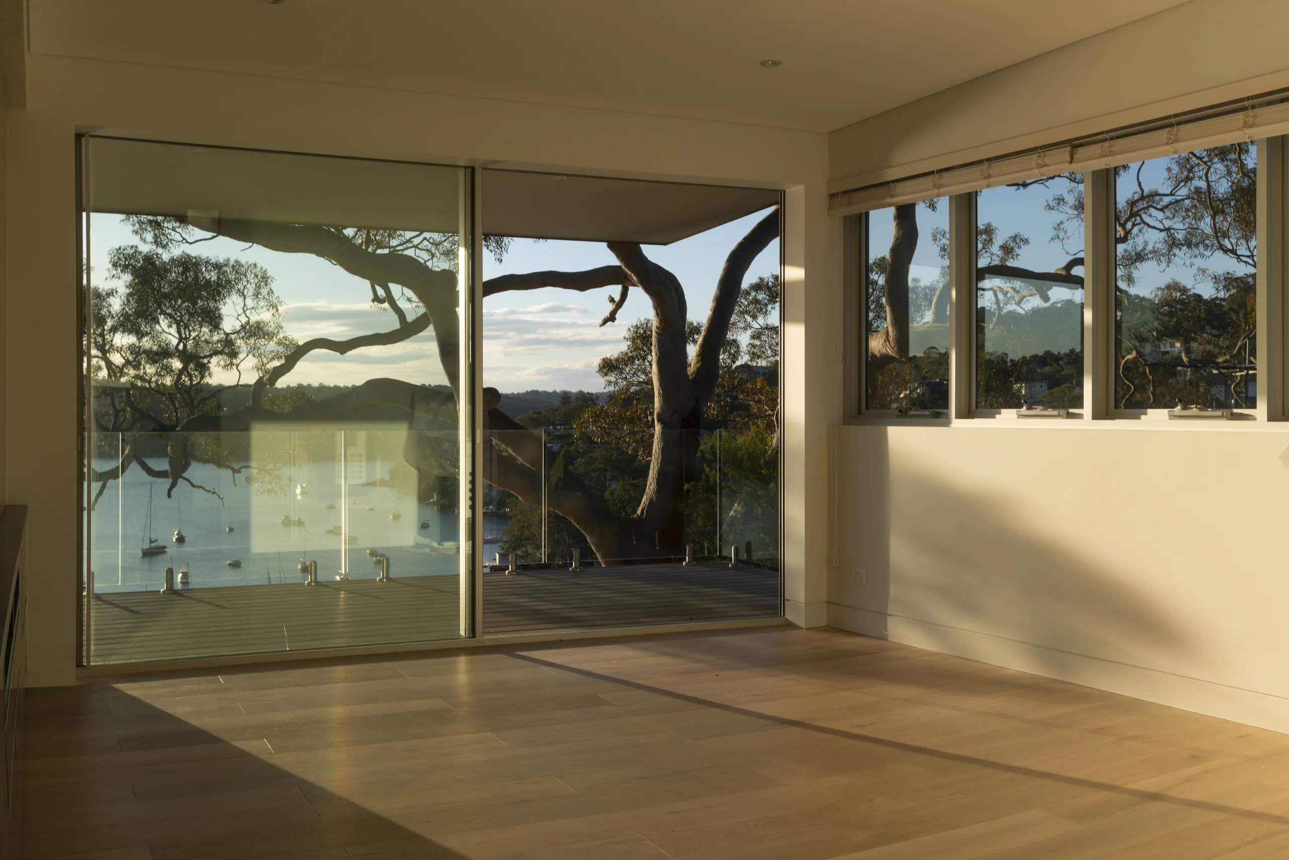 Harbour view living room — Seaforth Crescent